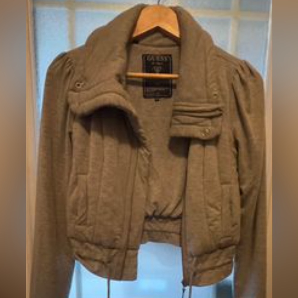 Guess shacket with rushing detail on back